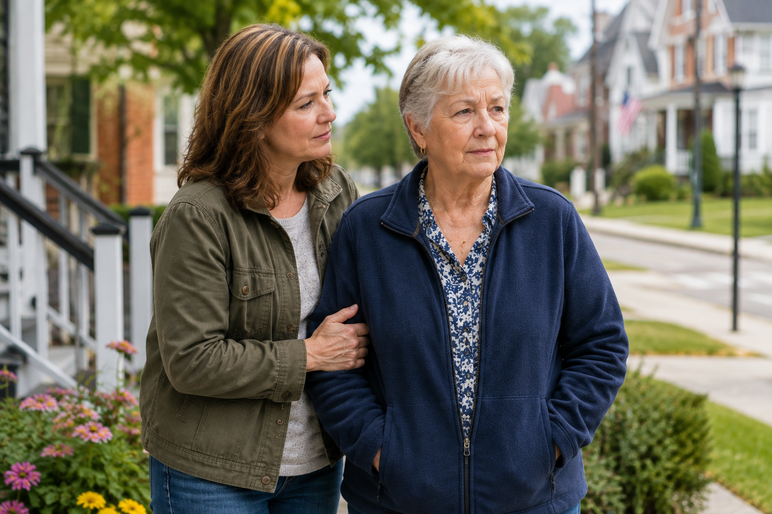 Adult child learning to ask for help caring for elderly parent in Northwestern Pennsylvania