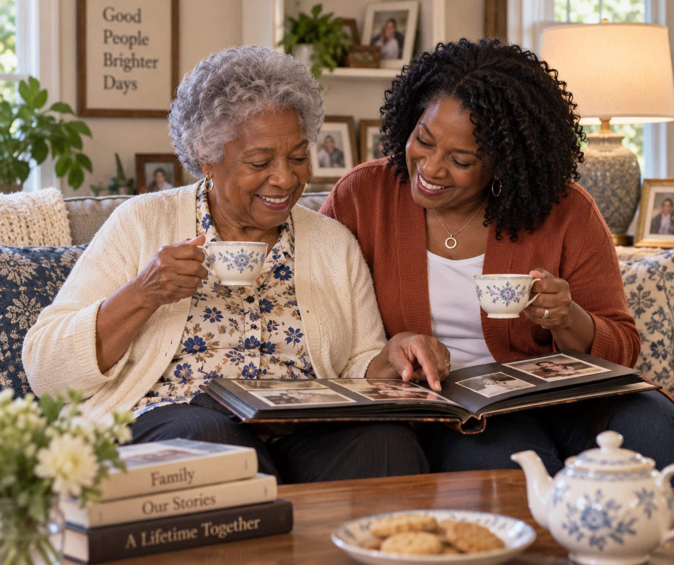 Caregiver helping a senior enjoy fall in the Mon Valley, Pennsylvania