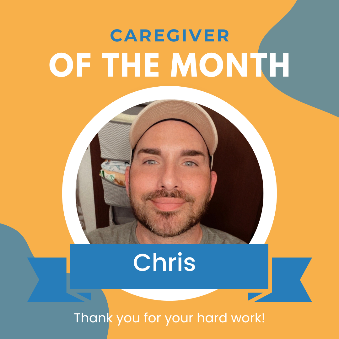 Sunny Days Great Lakes Featured Caregiver of the Month Chris, October spotlight photo